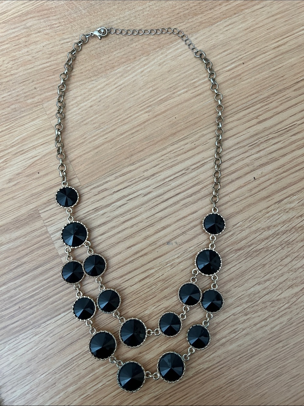 Black & gold statement necklace